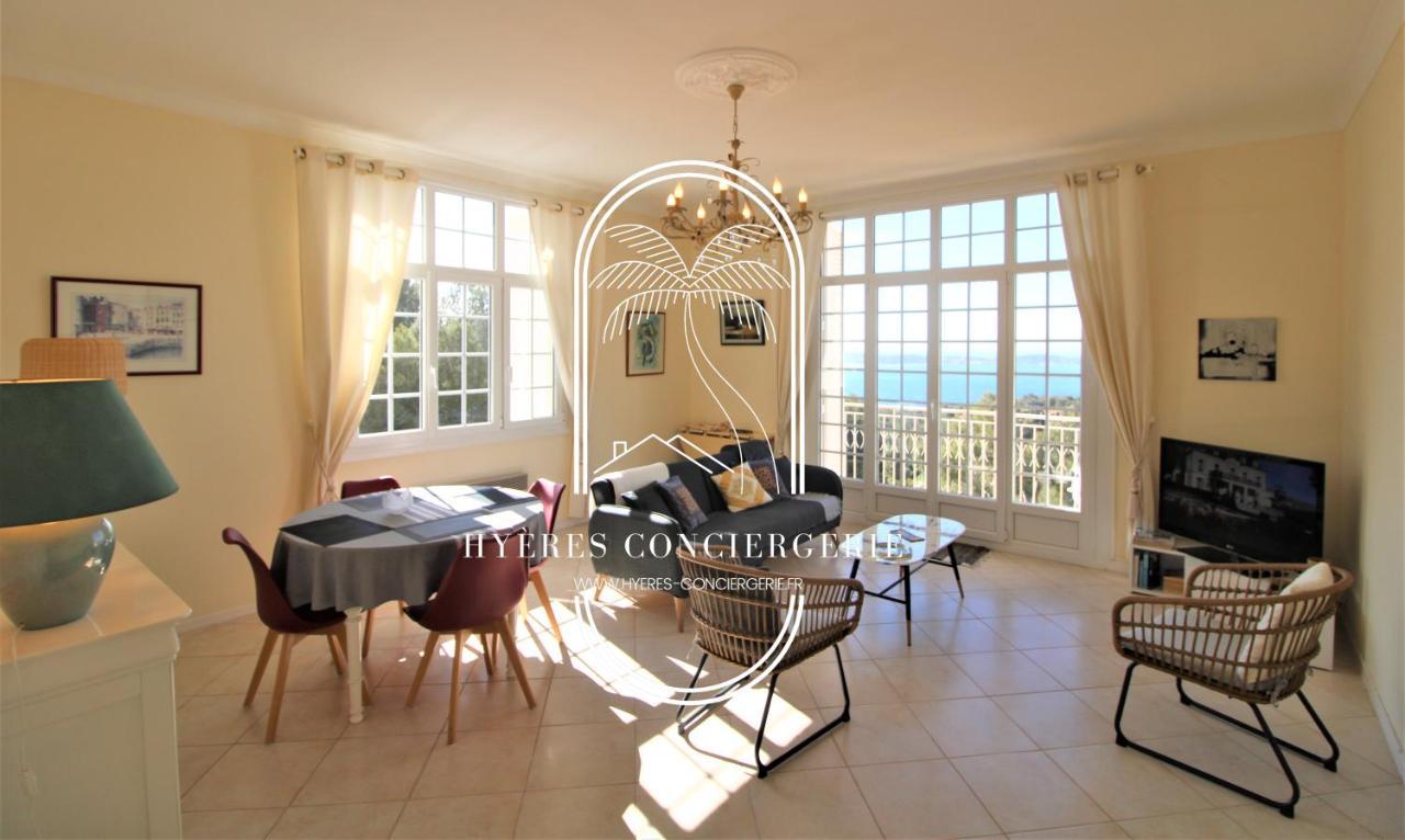 T3 Standing-Splendide Vue Mer - Piscine Parking By Hc Apartment Hyeres Luaran gambar
