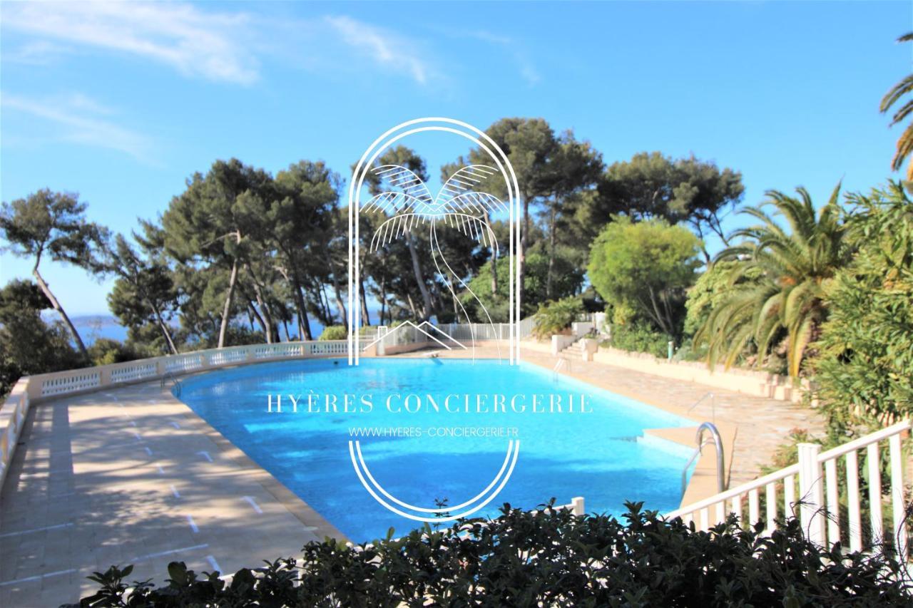T3 Standing-Splendide Vue Mer - Piscine Parking By Hc Apartment Hyeres Luaran gambar